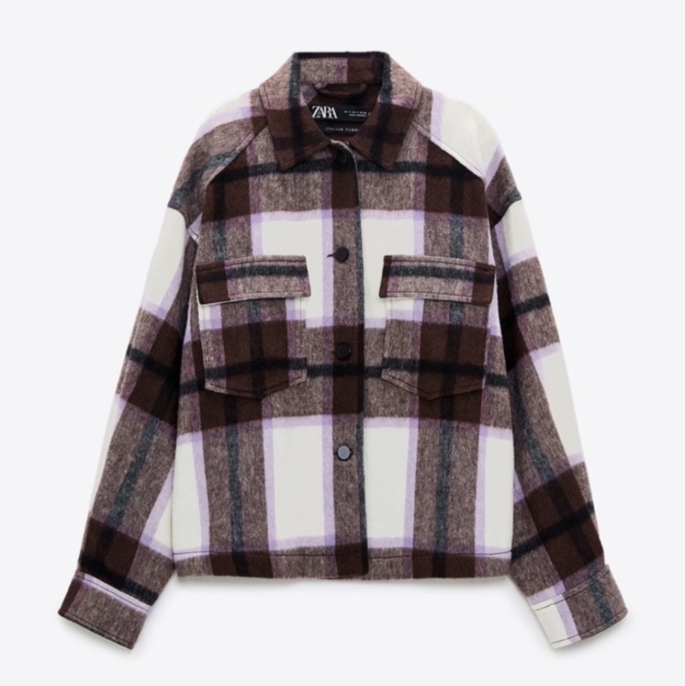 NEW Zara Cropped Shacket 